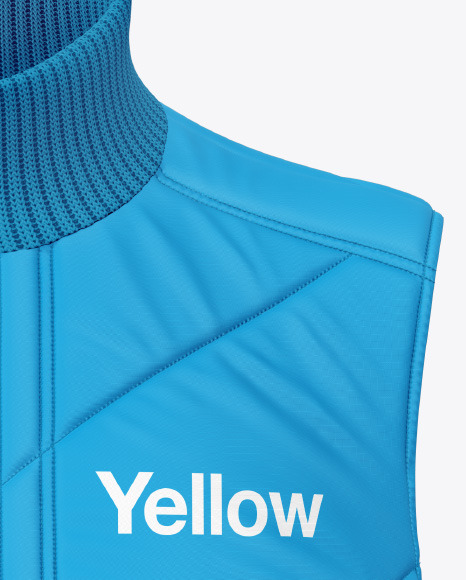 Women S Down Vest Mockup In Apparel Mockups On Yellow Images Object Mockups