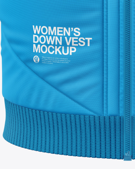 Women S Down Vest Mockup In Apparel Mockups On Yellow Images Object Mockups