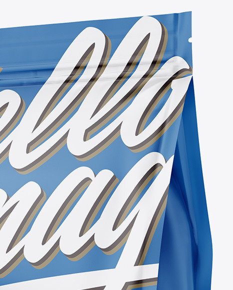 Matte Stand Up Bag with Coffee Cup Mockup PSD #6