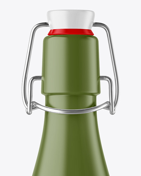 Matte Bottle with Clamp Lid Mockup PSD #1