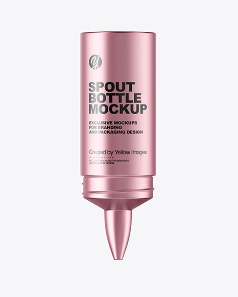 Matte Metallic Spout Bottle Mockup PSD #1