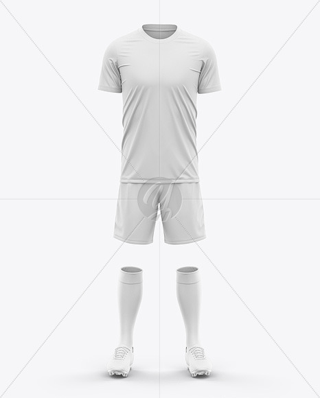 Download Football Kit With V Neck T Shirt Mockup Front View In Apparel Mockups On Yellow Images Object Mockups