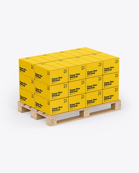 Wooden Pallet With Paper Boxes