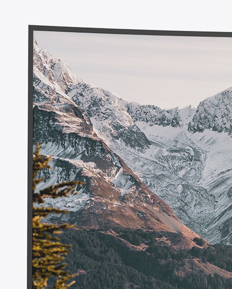 Curved TV Mockup PSD #1