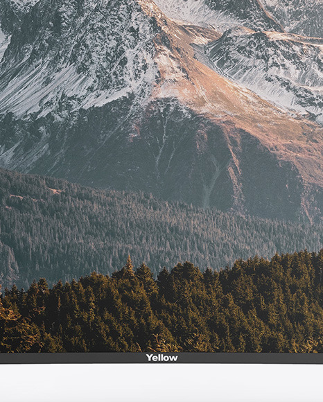 Curved TV Mockup PSD #6