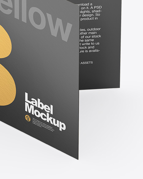 Textured Folded Label With Rope Mockup PSD #1