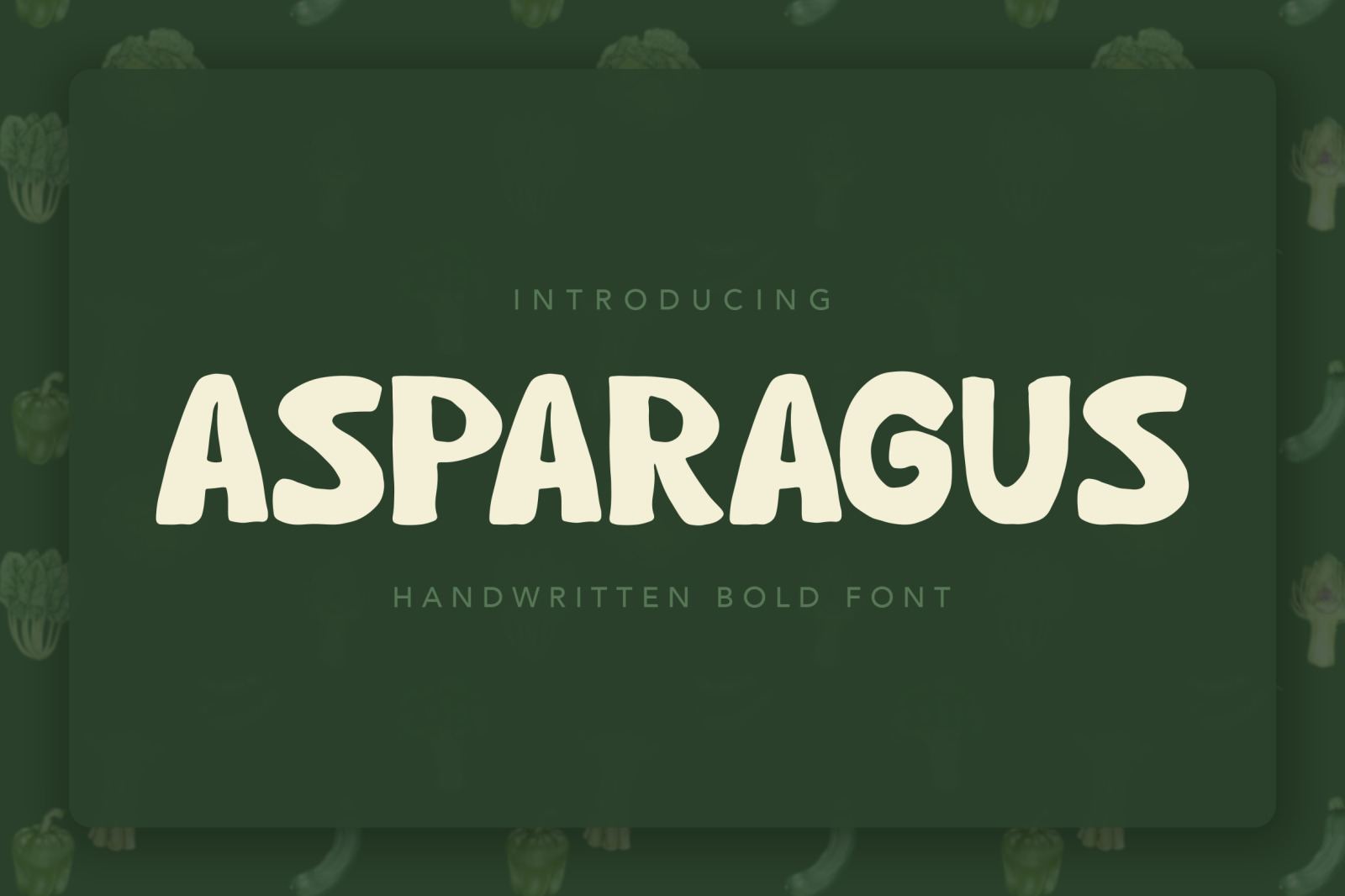 Asparagus Handwritten Bold Font In Fonts On Yellow Images Creative Store