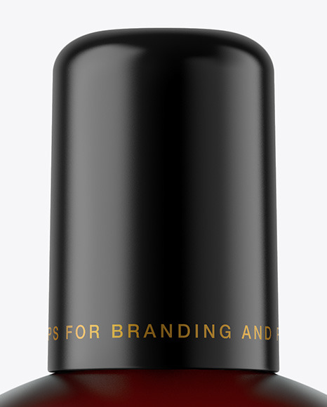 Download Frosted Amber Cosmetic Bottle With Pump Mockup In Bottle Mockups On Yellow Images Object Mockups