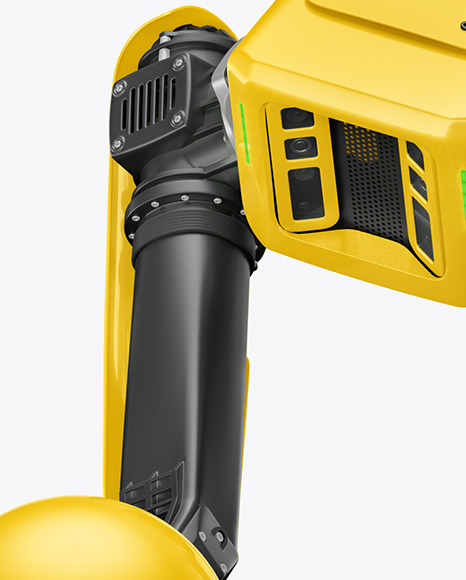 Four Legged Robot with Ball Mockup PSD #2