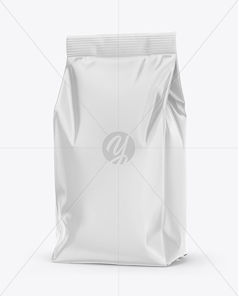 Download Glossy Food Bag Mockup Half Side View In Bag Sack Mockups On Yellow Images Object Mockups