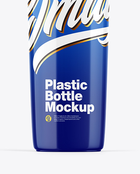 Glossy Plastic Bottle Mockup PSD #6