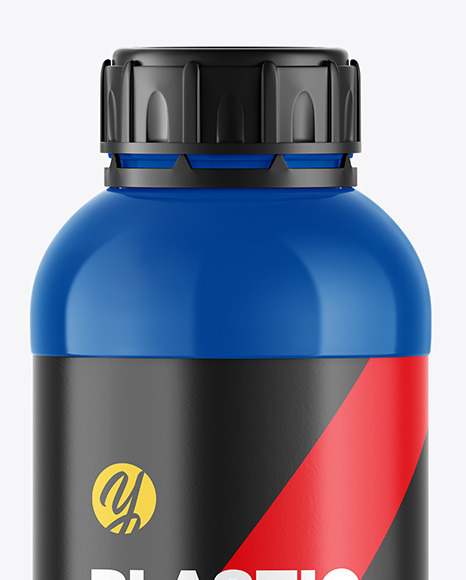 Glossy Plastic Bottle Mockup PSD #2