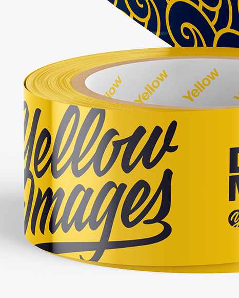 Glossy Duct Tape Mockup PSD #2