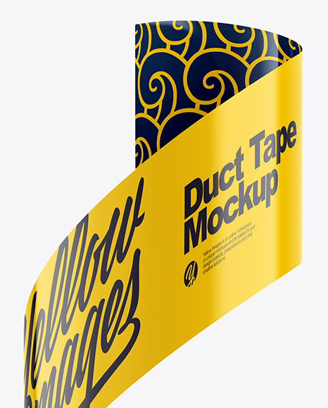 Glossy Duct Tape Mockup PSD #6