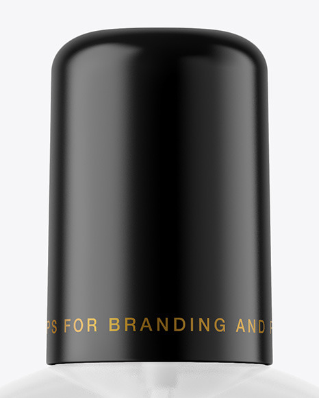 Clear Liquid Soap Bottle with Pump Mockup PSD #5