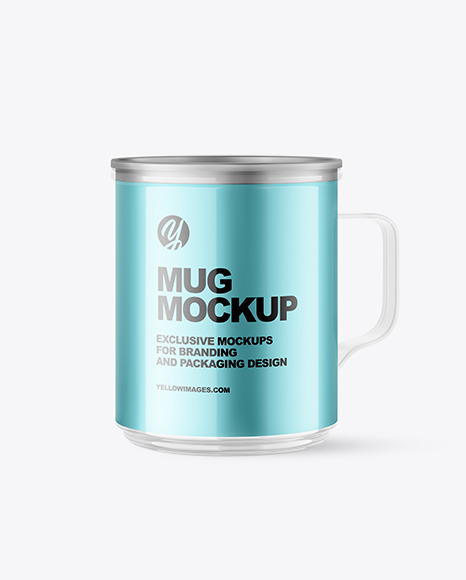 Metallic Mug Mockup PSD #2