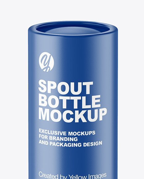 Matte Spout Bottle Mockup In Bottle Mockups On Yellow Images Object Mockups