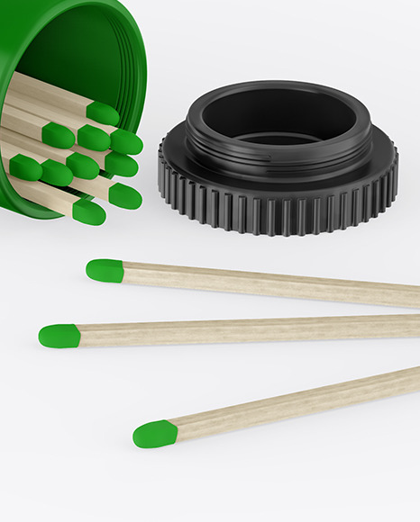 Matte Matches Tube Mockup PSD #1