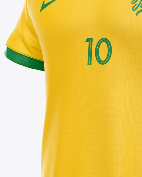 Download Football Kit Mockup Half Side View In Apparel Mockups On Yellow Images Object Mockups