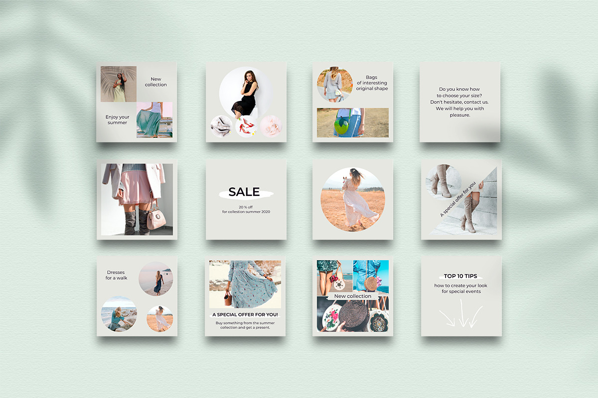 Download 18 Universal Beauty Canva Instagram Posts Templates In Social Media Templates On Yellow Images Creative Store PSD Mockup Templates