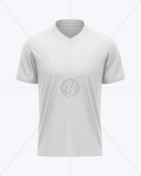 Men S V Neck Esports Jersey Mockup Front View Esport T Shirt In Apparel Mockups On Yellow Images Object Mockups