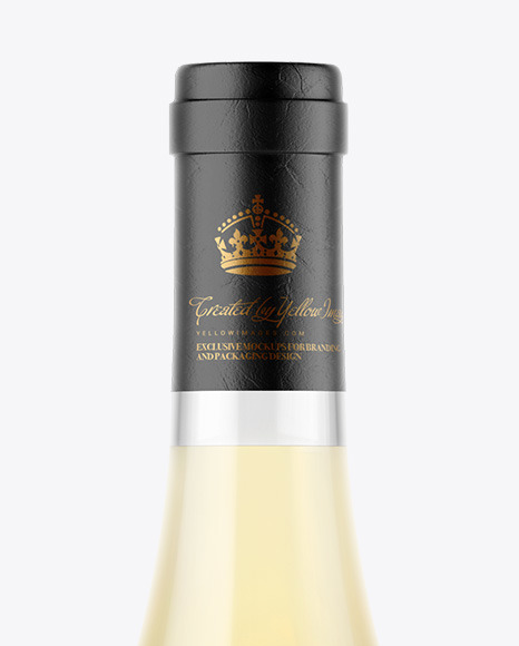 Download Clear Glass White Wine Bottle Mockup in Bottle Mockups on ... Yellowimages Mockups