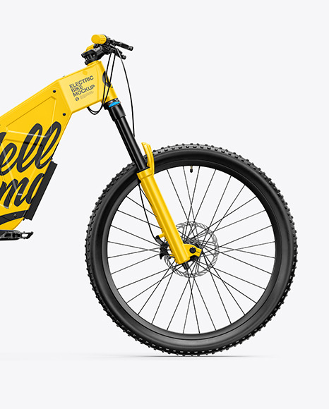 Download Electric Bike Mockup Right Side View In Vehicle Mockups On Yellow Images Object Mockups