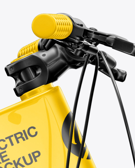 Download Electric Bike Mockup Right Side View In Vehicle Mockups On Yellow Images Object Mockups PSD Mockup Templates