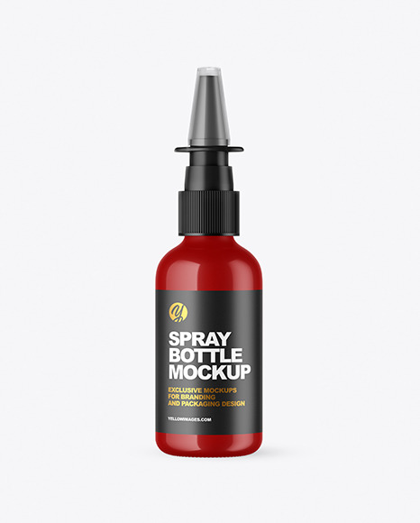 Download Glossy Nasal Spray Bottle Mockup In Bottle Mockups On Yellow Images Object Mockups