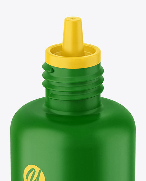 Opened Matte Plastic Bottle Mockup In Bottle Mockups On Yellow Images Object Mockups