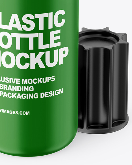 Opened Matte Plastic Bottle Mockup PSD #1