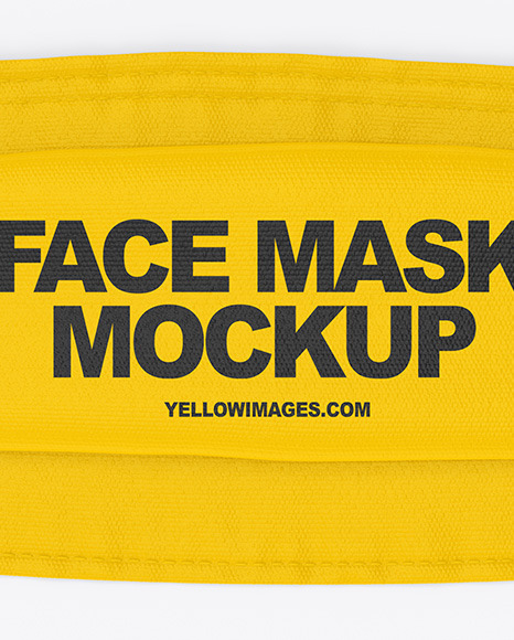 Face Mask Mockup In Apparel Mockups On Yellow Images Object Mockups