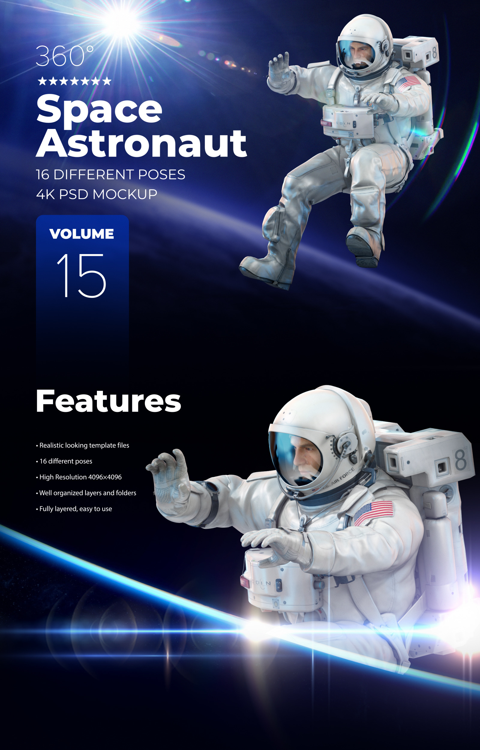Download 3d Mockup Space Astronaut 15 In Design Elements On Yellow Images Creative Store Yellowimages Mockups