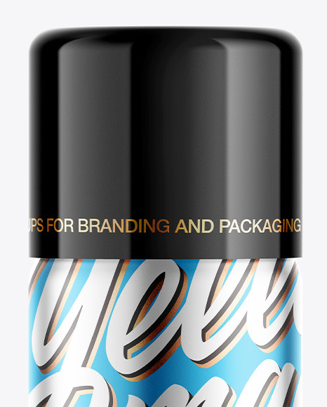 Matte Metallic Spray Bottle with Glossy Cap PSD #6