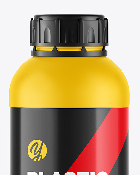 Download Matte Plastic Bottle Mockup in Bottle Mockups on Yellow Images Object Mockups