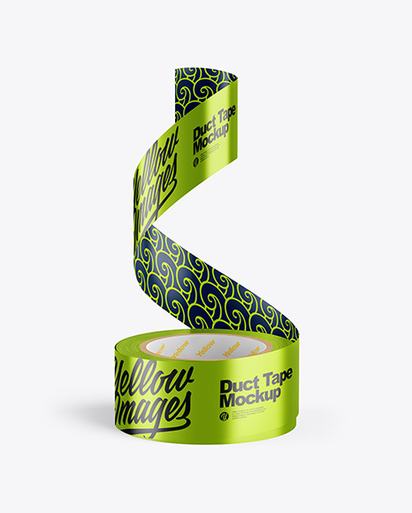 Download Metallic Duct Tape Mockup In Stationery Mockups On Yellow Images Object Mockups PSD Mockup Templates