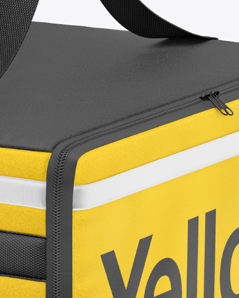 Download Leatherette Delivery Bag Mockup In Bag Sack Mockups On Yellow Images Object Mockups