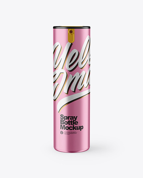 Metallic Spray Bottle Mockup