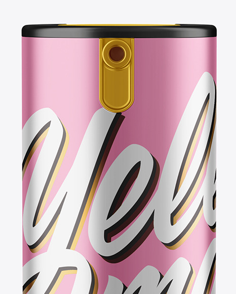 Metallic Spray Bottle Mockup PSD #2