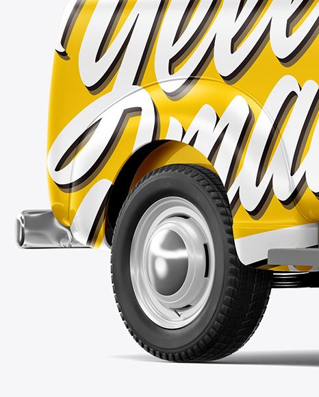 Retro Van Mockup - Half Side View