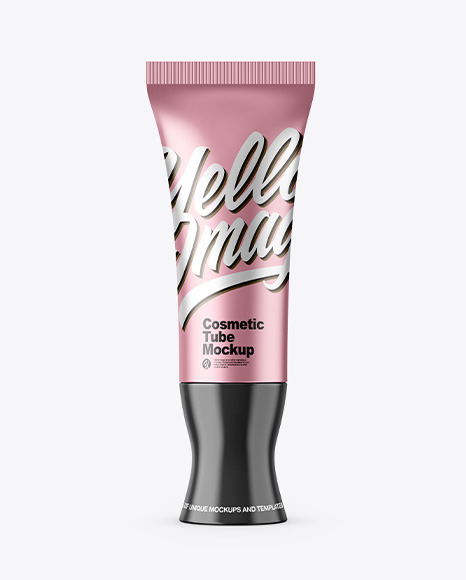 Matte Metalic Cosmetic Tube Mockup PSD #2