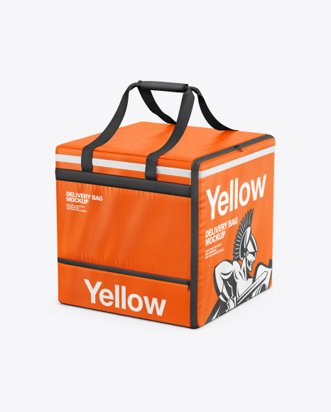 Download Vinyl Delivery Bag Mockup In Bag Sack Mockups On Yellow Images Object Mockups PSD Mockup Templates