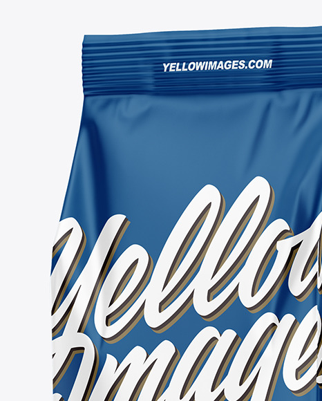 Download Matte Coffee Bag Mockup Half Side View In Bag Sack Mockups On Yellow Images Object Mockups PSD Mockup Templates