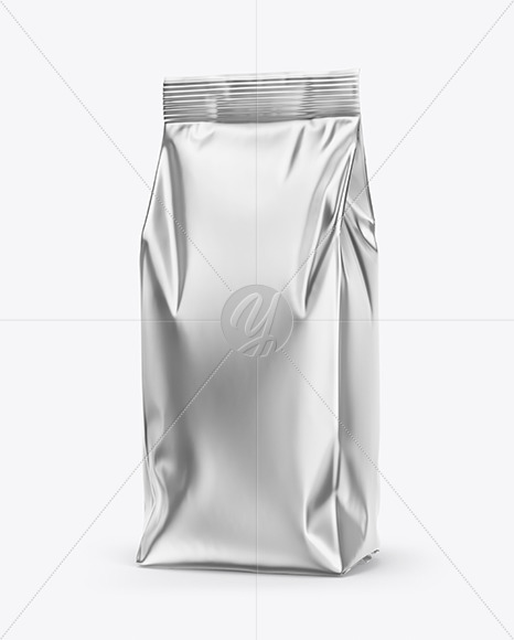 Download Metallic Coffee Bag Mockup Half Side View In Bag Sack Mockups On Yellow Images Object Mockups PSD Mockup Templates