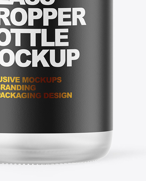 Frosted Glass Dropper Bottle Mockup PSD #6