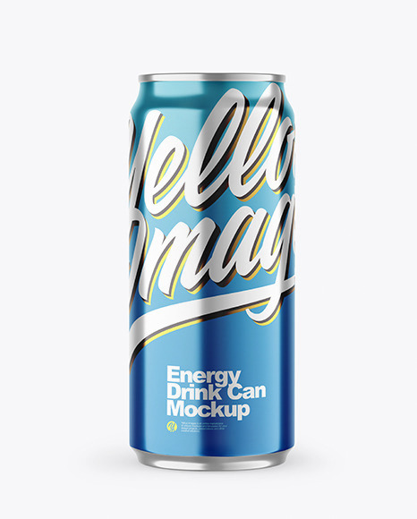 Metallic Drink Can Mockup PSD #2