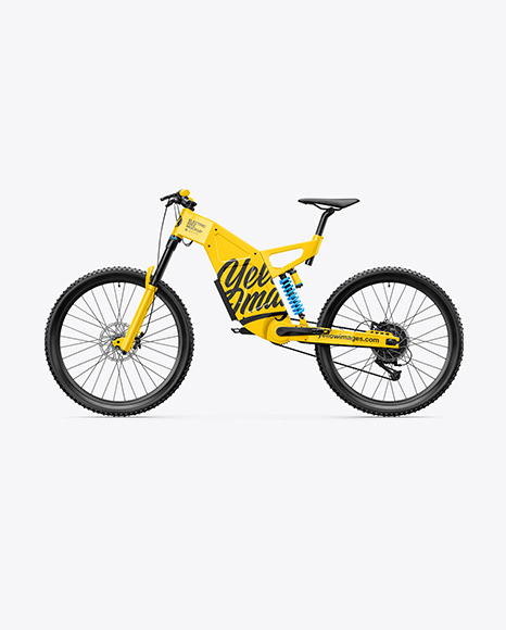 Download Electric Bike Mockup Left Side View In Vehicle Mockups On Yellow Images Object Mockups