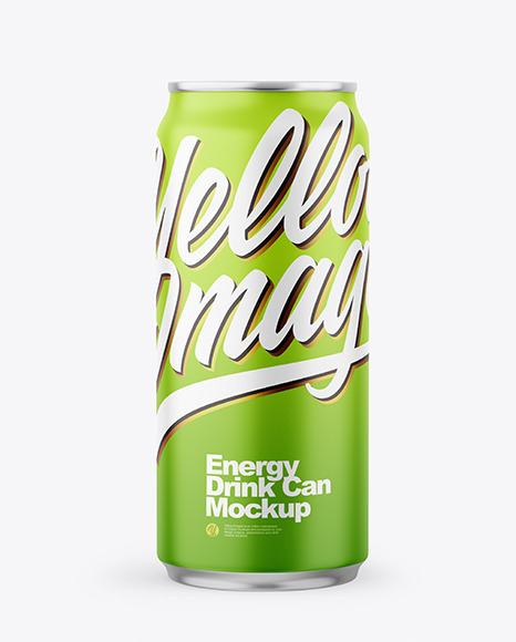 Metallic Drink Can With Matte Finish Mockup PSD #2