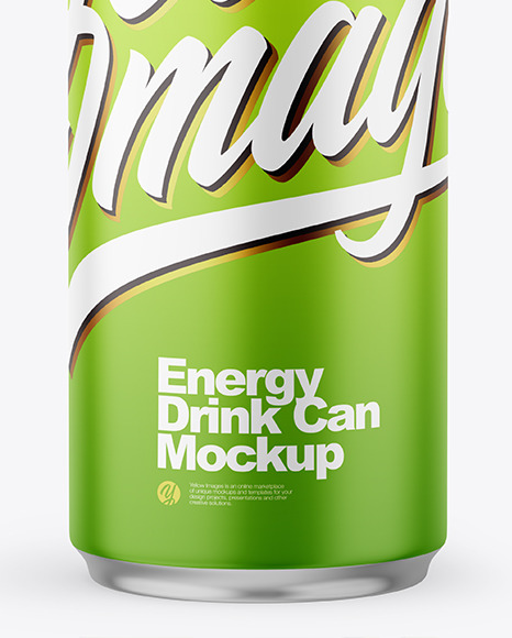Metallic Drink Can With Matte Finish Mockup PSD #6