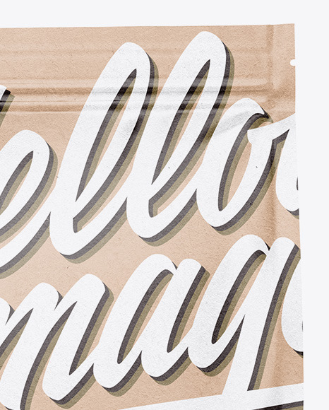 Kraft Stand Up Bag with Coffee Mug Mockup PSD #6